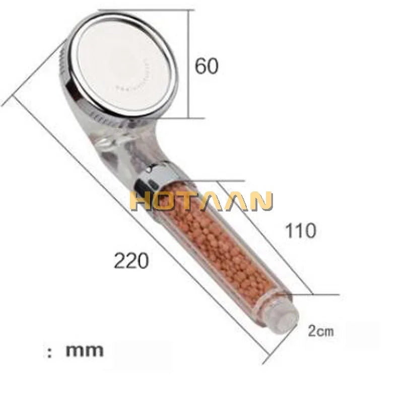 crystal Anion spa Hand hold Bathroom hand shower shower head Filter Pressurize Saving Water. Bathroom Accessories YT-5103