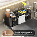 Kitchen Sink Organiser,Kitchen Sink Sponge Holder With Brush Holder,Rag Drain Rack,  Bathroom Organizer, Sink Faucet Sink Ra