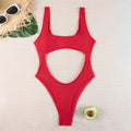 Retro Extrem Bikini Cut Out Backless Monokini Ribbed Swimsuit Women One-Piece Push Up Vacation Swimwears Brazil Beach Bath Suits