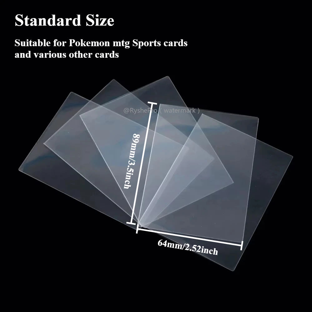 100pcs Trading Card Sleeves Soft Clear Perfect for Double-sleeving and Compatible with Pokemon Mtg Cards Sport Cards