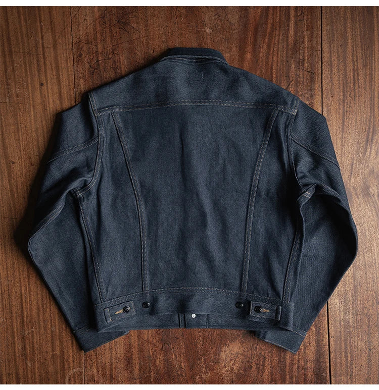 NON STOCK FLYERS Primary Color Left Oblique Anti-shrink Denim 101J Short Denim Jacket Retro Knight Jacket