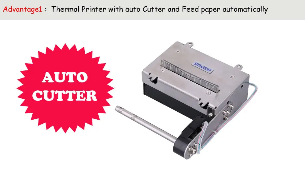 80mm Embedded Thermal Printer Kiosk Receipt Printer with Auto Cutter 180mm/s Speed Printing for USB TTL /RS232 Interface
