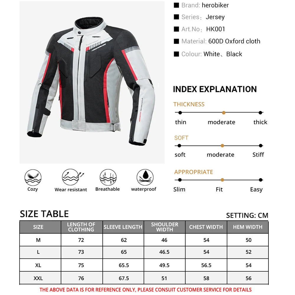 Motocross Jacket Motorcycle Jacket Pants Suit Waterproof Reflective Racing Jacket Men Biker Motorcycle Clothing Four Seasons