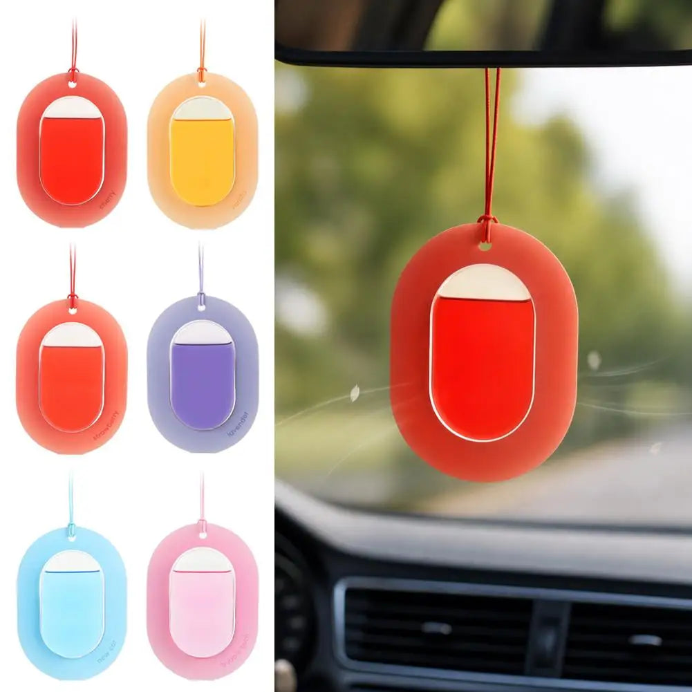 Car Air Freshener Essential Oil Long Lasting Fragrance Hanging Rearview Mirror Diffuser Perfume Pendant Auto Accessories