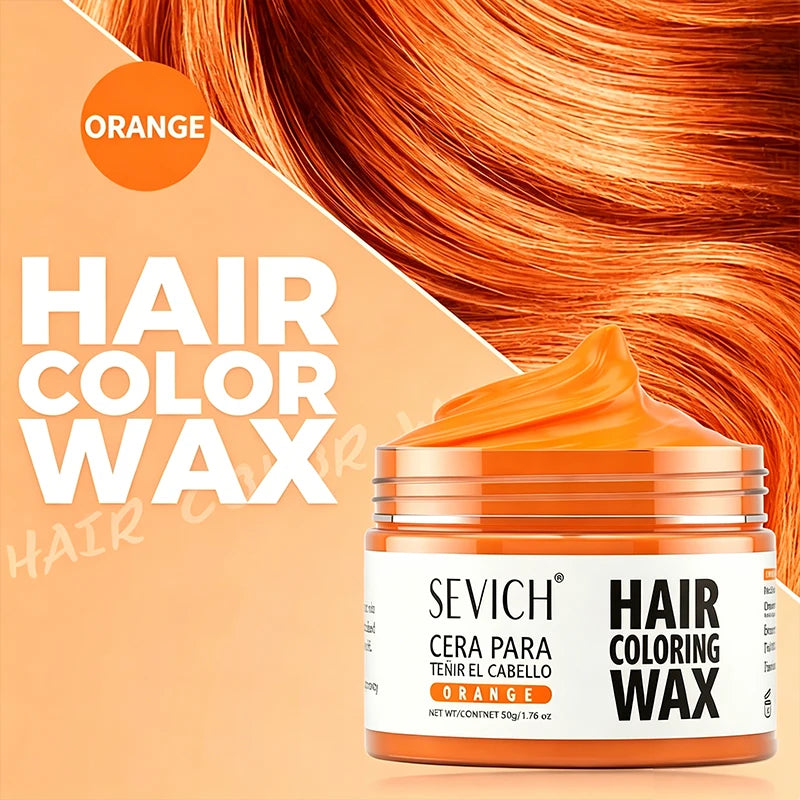 Valentine's Day DIY Hair Dyed Mud Halloween One-Time Hair Coloring Wax Hair Colour Cream for Eyebrow Beards Coloring Styling