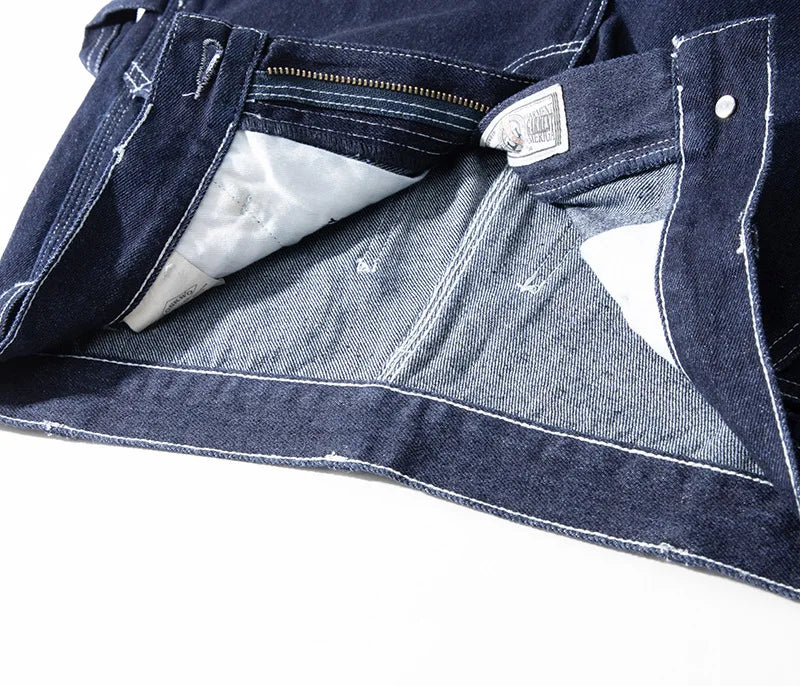 3903 Good Quality Striped Jeans For Man Multi Pockets Cargo Style Straight Casual Loose Trendy Streetwear Boyfriend Denim Pants