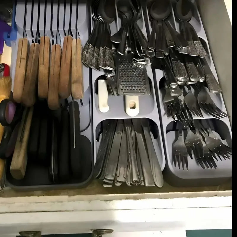 Practical Drawer Knife Storage Box - Kitchen Accessory - Kitchenware Storage Rack - Household Knife Organizer - Convenient