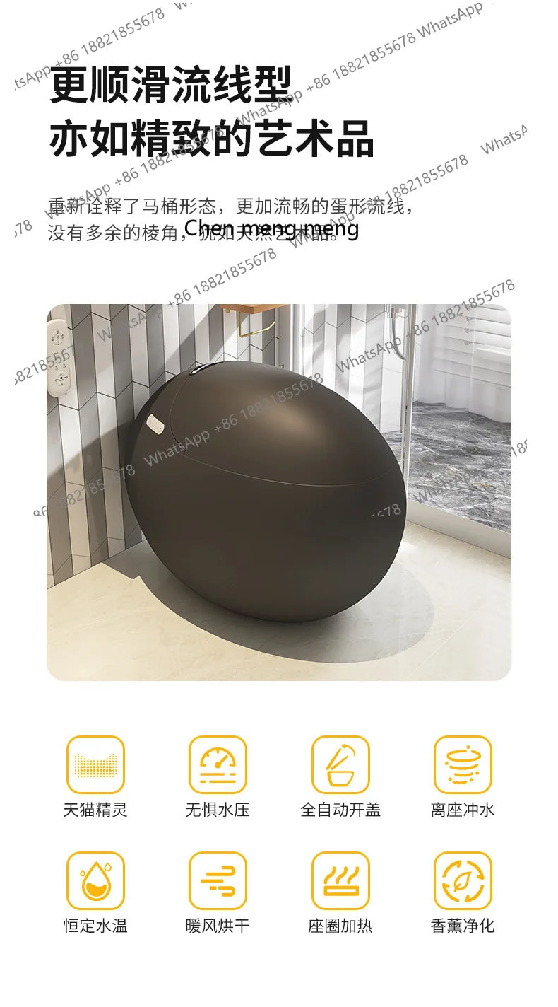 A17 Egg-shaped smart toilet integrated creative no water pressure limit siphon toilet