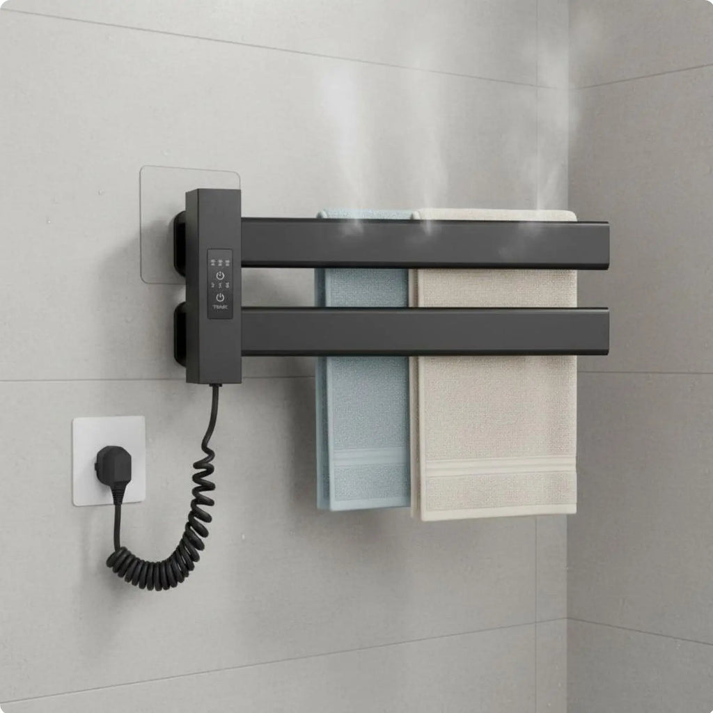 Smart Towel Heating Rack easy Installation Electric Towel Warmer Quick Dehumidifying Lavatory Heater