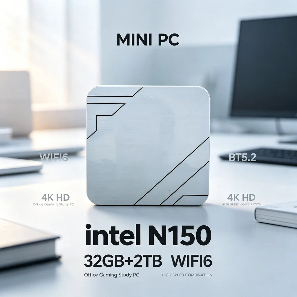 Mini PC Intel Core N150 16GB RAM 2TB SSD Mini Desktop Computer WIFI6 BT5.2 4K HD Office Gaming Study Mini PC