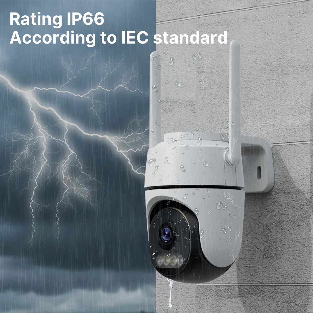 WONSDAR 2pcs PTZ WiFi Camera Outdoor IP Camera Video Surveillance Smart Home Security Protection Motion Detection Alarm iCsee