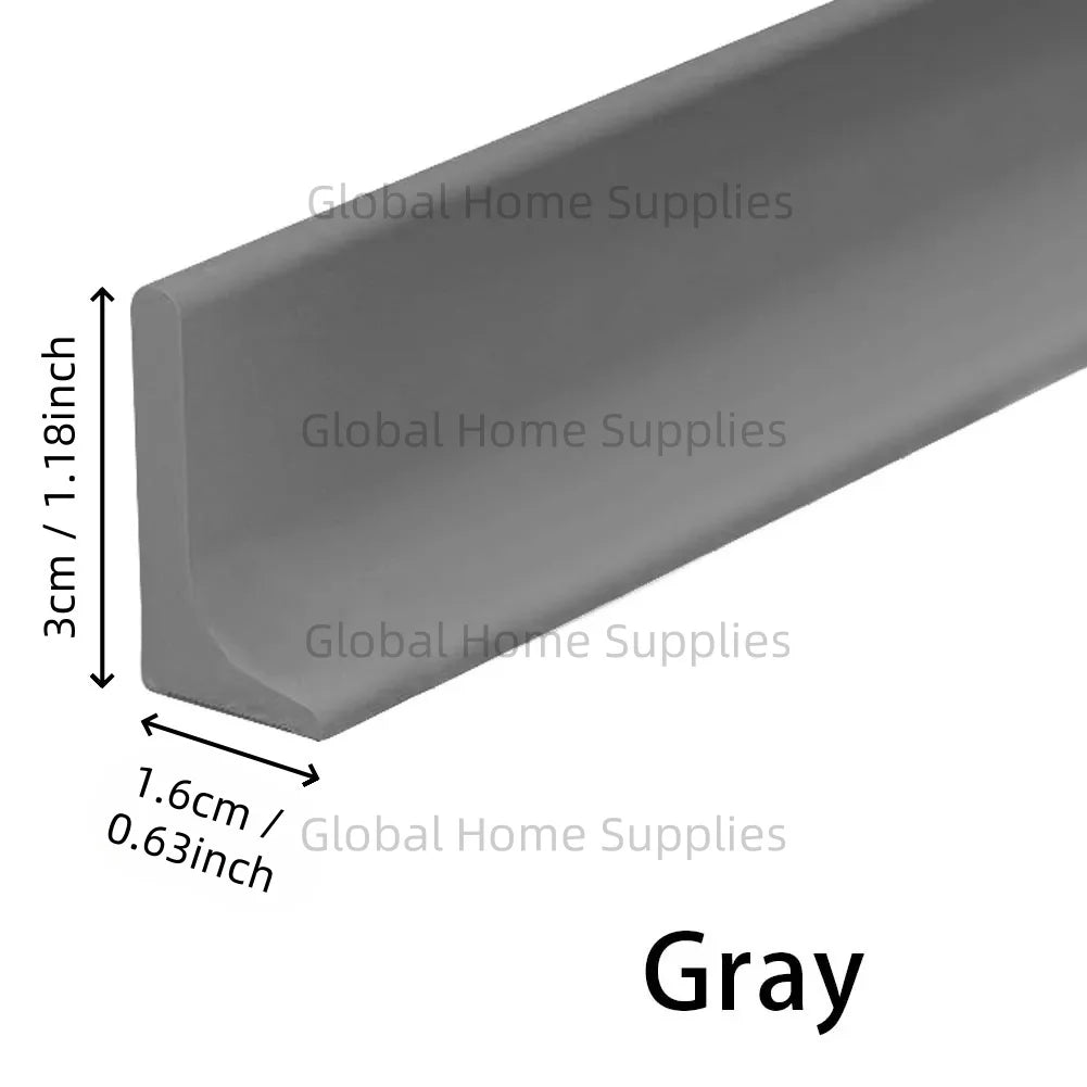 Shower Threshold Water Guard Dam Bottom Seal for Bathroom Glass Shower Door Strip Dry and Wet Separation Caulk Seal Edge Tape