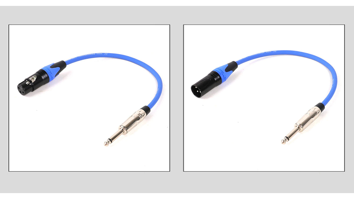 1PC 1/4 Inch (6.35mm) TS Jack to XLR Female/Male Microphone Audio Cable Unbalanced 3Pin XLR to Quarter Inch Mono Plug Mic Cord