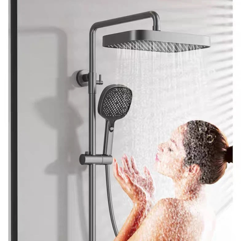 Newly Hot Cold Piano Bathroom Shower Set Quality Brass Bathroom Faucet Accessories Rain Shower Head Piano Bath Shower System