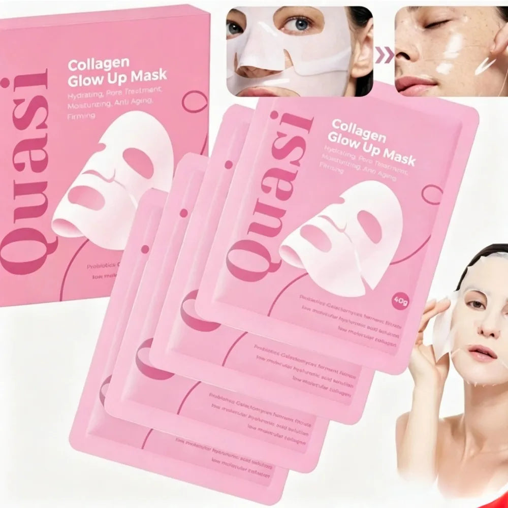 Korean Moisturizing Firming Bio Collagen Overnight Masks Professional Night Repairing Mask 4pcs Set Quasi Collagen Glow Up Mask