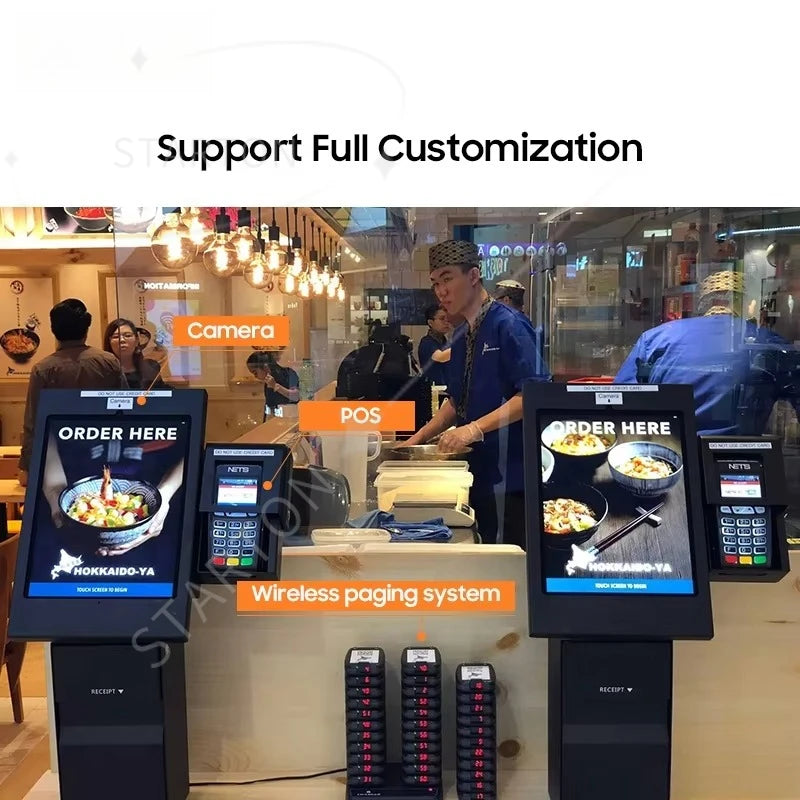 Desktop Touch Display Automatic Self Payment Machine Fast Food Ordering Machine Self Service Payment Kiosk for Restaurant