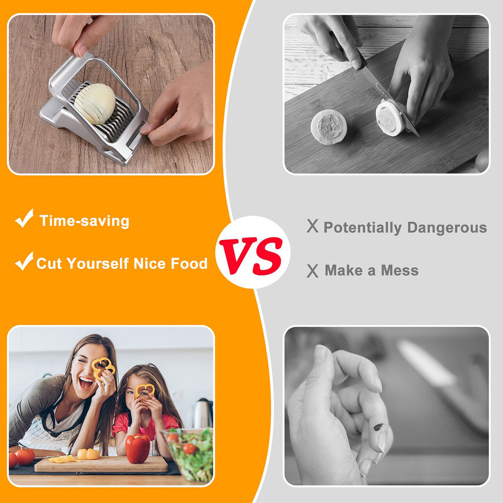 Multifunctional Egg Cutter Aluminium Alloy Egg Slicer Sectioner Cutter Mold Flower-Shape Luncheon Meat Cutter Kitchen Gadgets