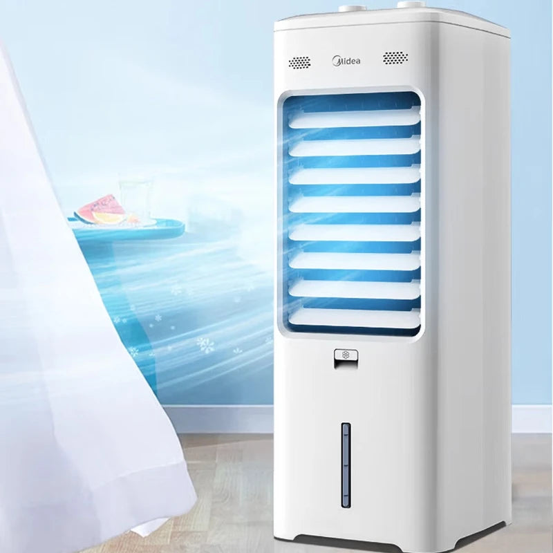 High-Power Cooling Fan & Air Cooler — Household Evaporative Humidifier, Ice Crystal Cooling, and Water-Cooled Fan
