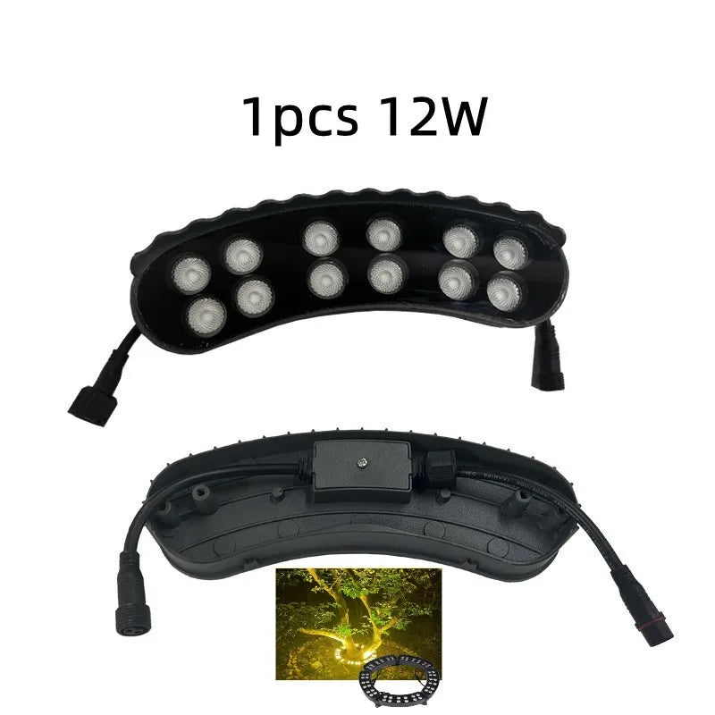1PCS 12W LED Landscape Tree Light Outdoor Spotlight AC220V DC24V High Power Gazebo Tree Column Garden Illumination