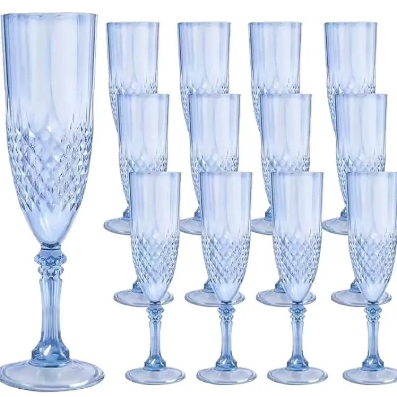 ●1Pcs Transparent Champagne Goblet High Legged Wine Glasses Cocktail Red Wine Brandy Glasses Drinkware Party Bar Wedding Gift