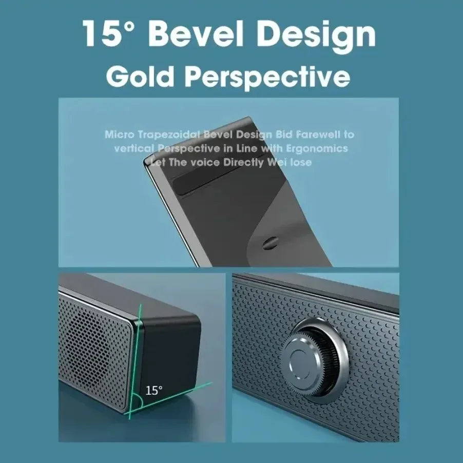 Wireless Bluetooth and PC Soundbar Wired Speaker USB Powered Soundbar for TV Pc Laptop Gaming Home Theater Surround Audio System