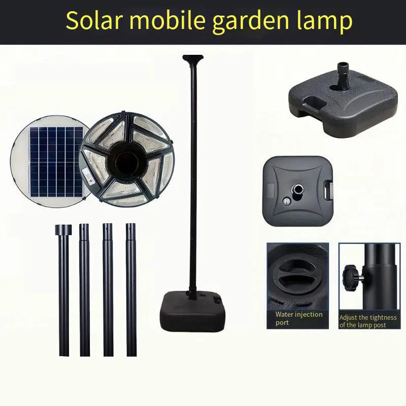 Solar Lamp Post Light with 78" Tall Pole, Removable Head, IP67 Waterproof Outdoor Garden Lamp,Easy Install