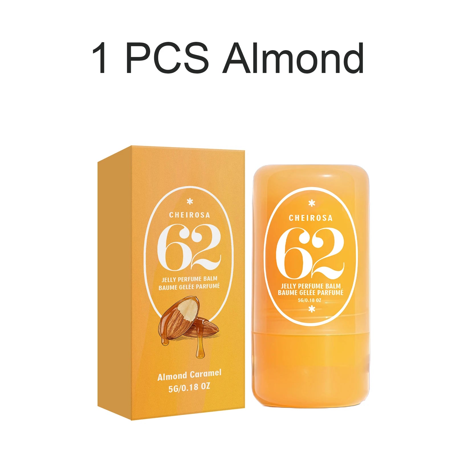 Jelly Perfume Balm 3 Scents 40 Amber Vanilla 62 Almond Caramel 68 Lychee Fruity Long Lasting Portable Travel Solid Perfume