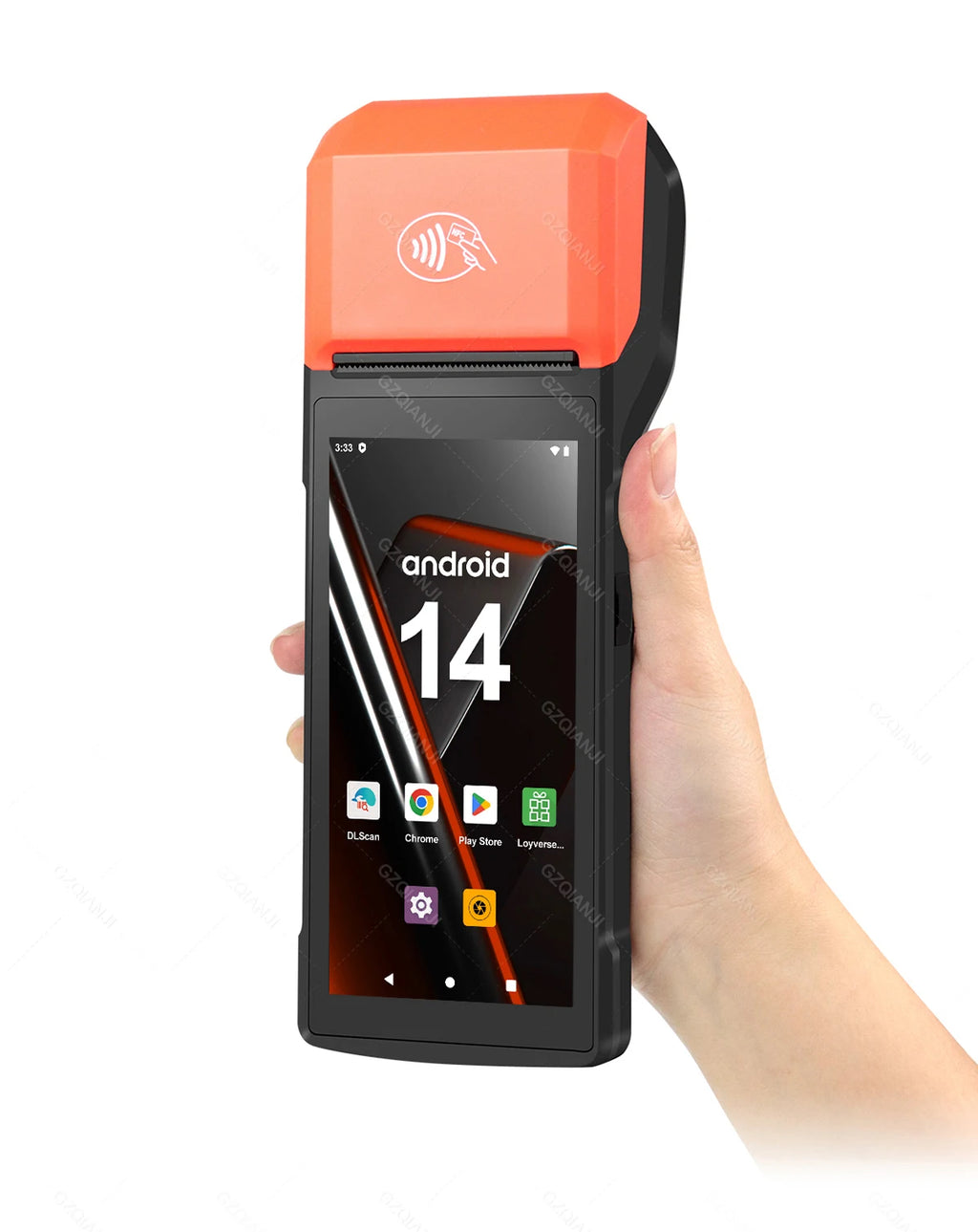New 4G Android 13 POS PDA Terminal 1D 2D Barcode Scanner Reader Built-in Thermal Receipt Bill Printer Handheld Wifi NFC Loyverse
