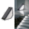 Outdoor Solar Stair Lights  12LM Auto Dimming Step Lamp  Driveway  Porch  Landscape  Easy Install No Wiring Needed