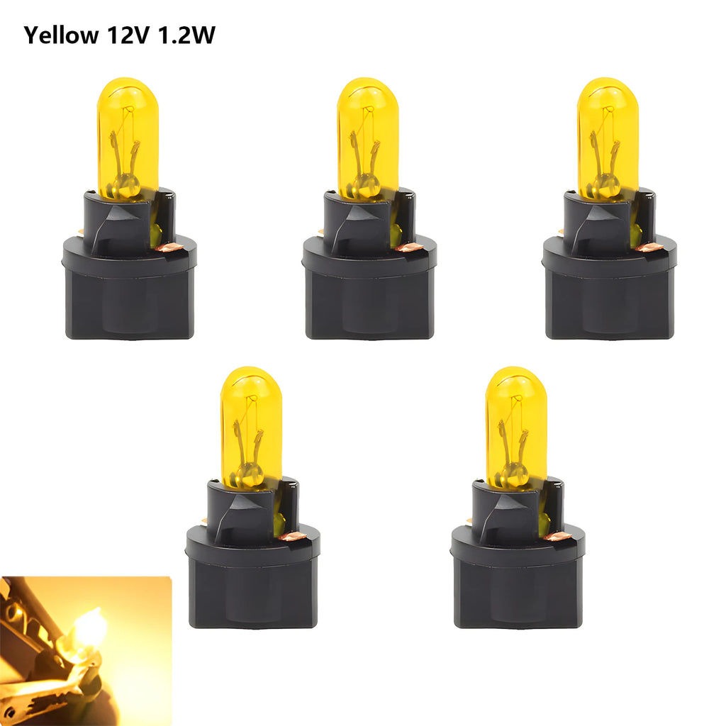 5Pcs T5 SMD LED Car Light Automobiles Light-Emitting Diode Instrument Gauge Dashboard Bulbs Auto Interior Indicator Lamp