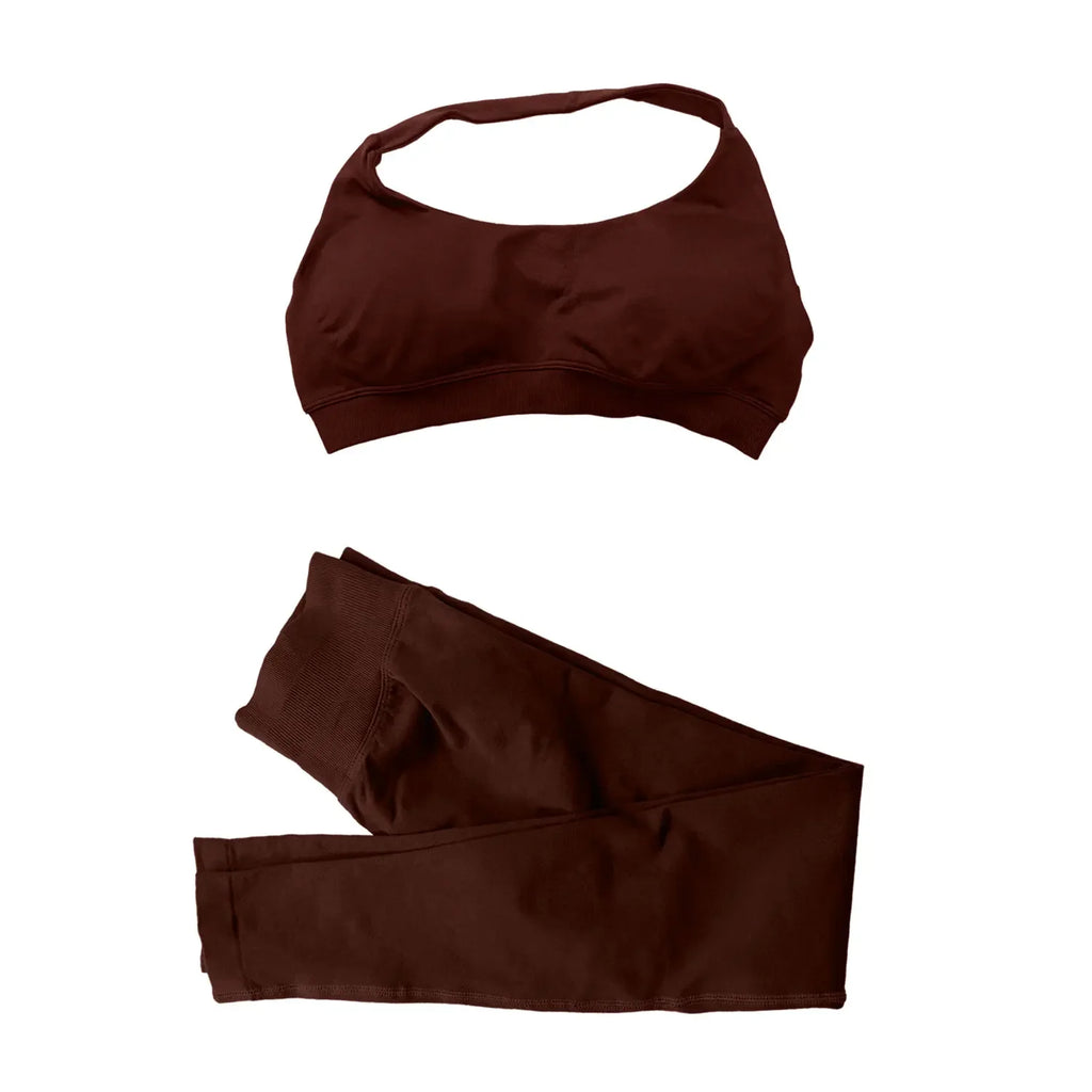 NCLAGEN Women Sportwear 2 Piece Yoga Set Sports Bra and Leggings Seamless Suit Fitness Clothing Gym Workout Speed Activewear