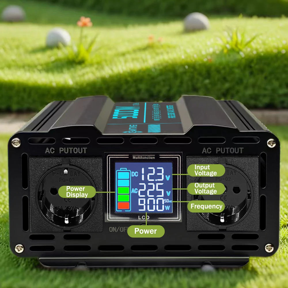Pure Sine Wave Inverter 12V/24V/48V/72V 220V 3000W/4000W/5000W DC To AC Power Voltage Converter Car Solar Inverter Charger