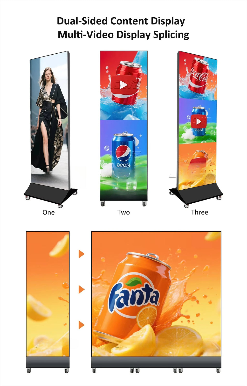 P1.86 P2 P2.5 Portable LED Display Board Foldable Indoor LED Video Wall for Poster and Banner