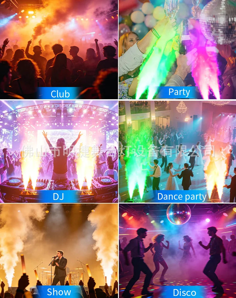 2000W Smoke Machine Stage Fog DMX512 RGB Light DJ Wedding Event Spray