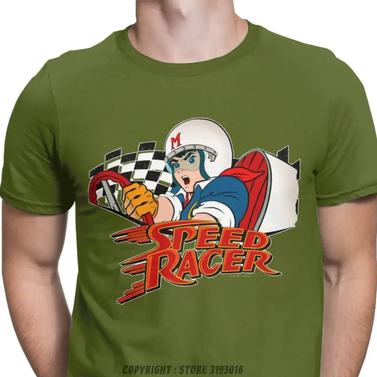 Speed Racer Meteoro Men's Tshirts Cool Christmas Crew Neck T Shirt Cotton Camisas Hombre Harajuku Aesthetic Printed Tshirt Men