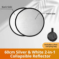 2-in-1 Dual Sided Gold Silver Reflector Portable Foldable Light Panel for Portrait Live Streaming Studio Outdoor Photography