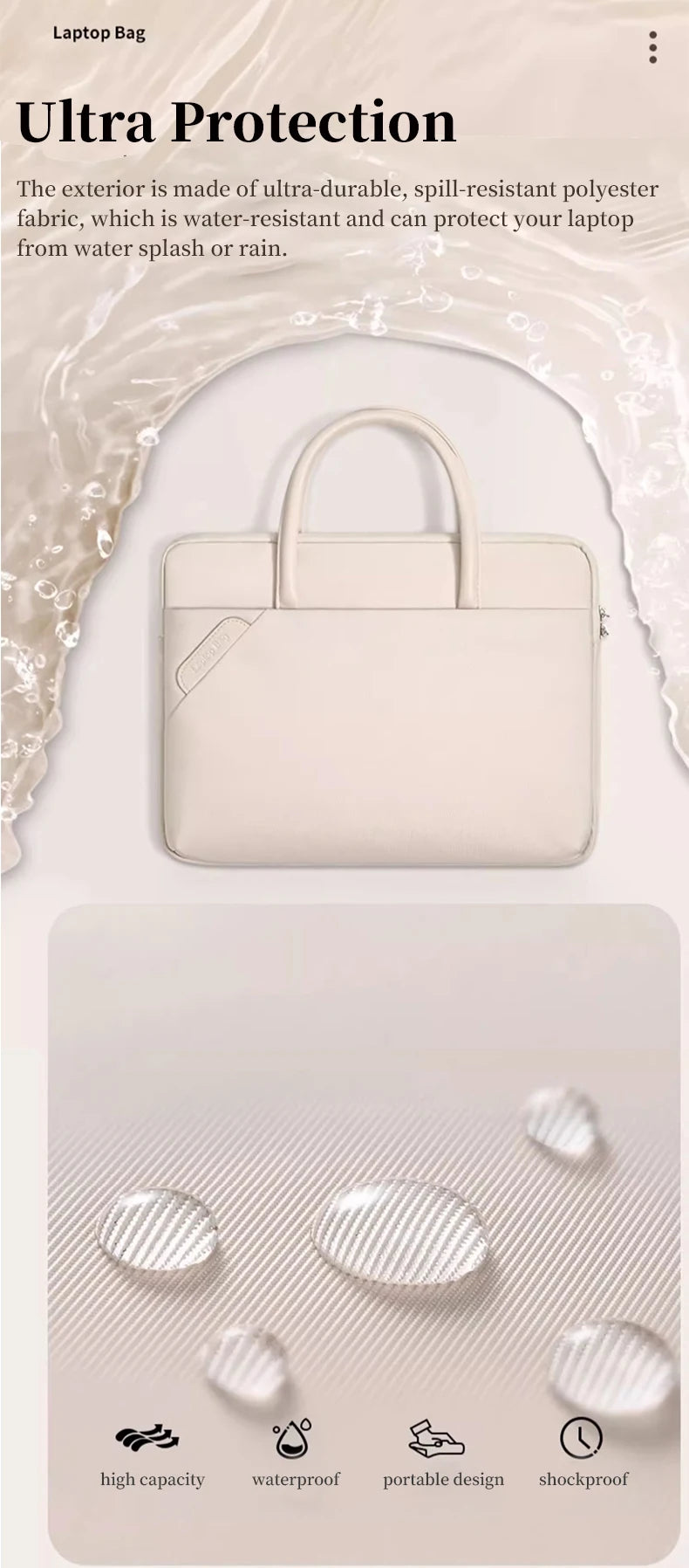 Laptop Bag 13.3 inch for MacBook Air/Pro 13 14 M4 HP Dell XPS ASUS VivoBook Lenovo Thinkpad Xiaomi Notebook Handbag 15.6 16 inch
