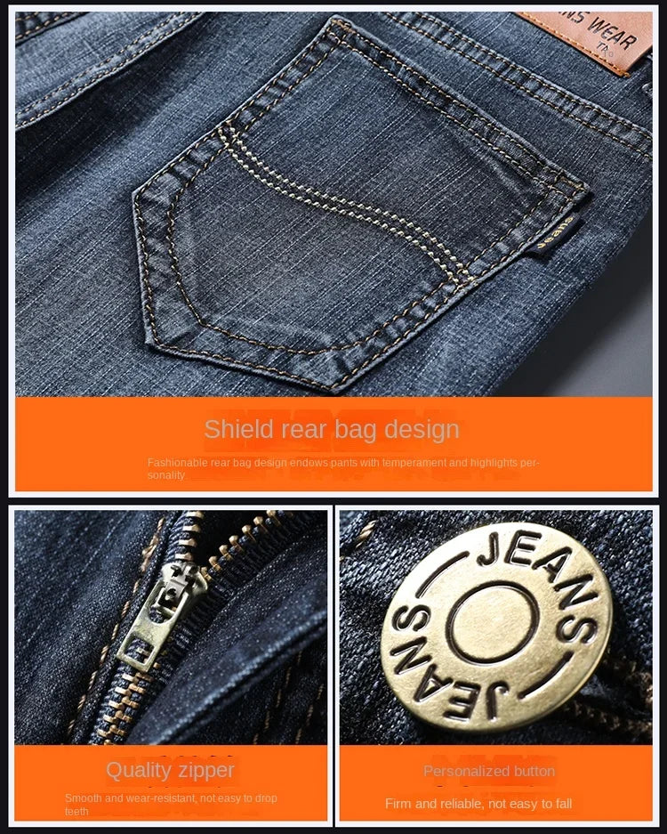 Men Classic Style Men's Slim Denim jorts Summer New Business Fashion Thin Stretch Short Casual jorts Male