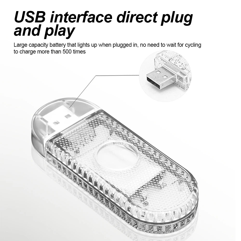 LED Car Mini Touch Light USB Charging Portable Auto Roof Ceiling Reading Night  Lamp Wireless Car Decoration Ambinet Light