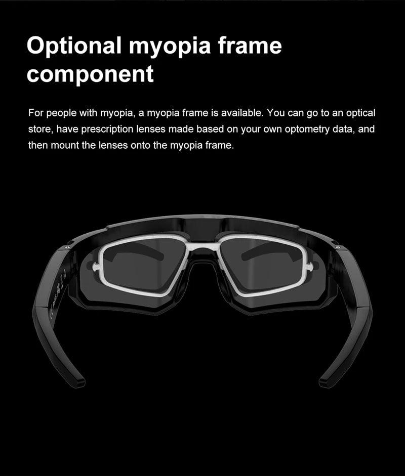 Cycling Smart Camera Glasses 800MP Photochromic Smart Glasses Bluetooth Calling Photo Video ChatGPT Music Translation