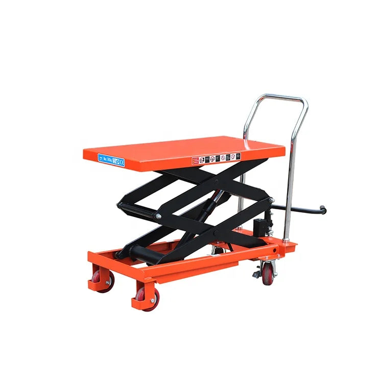 Foot-operated Scissor Lift Table Mobile Portable Folding Manual Hydraulic Lifter Table