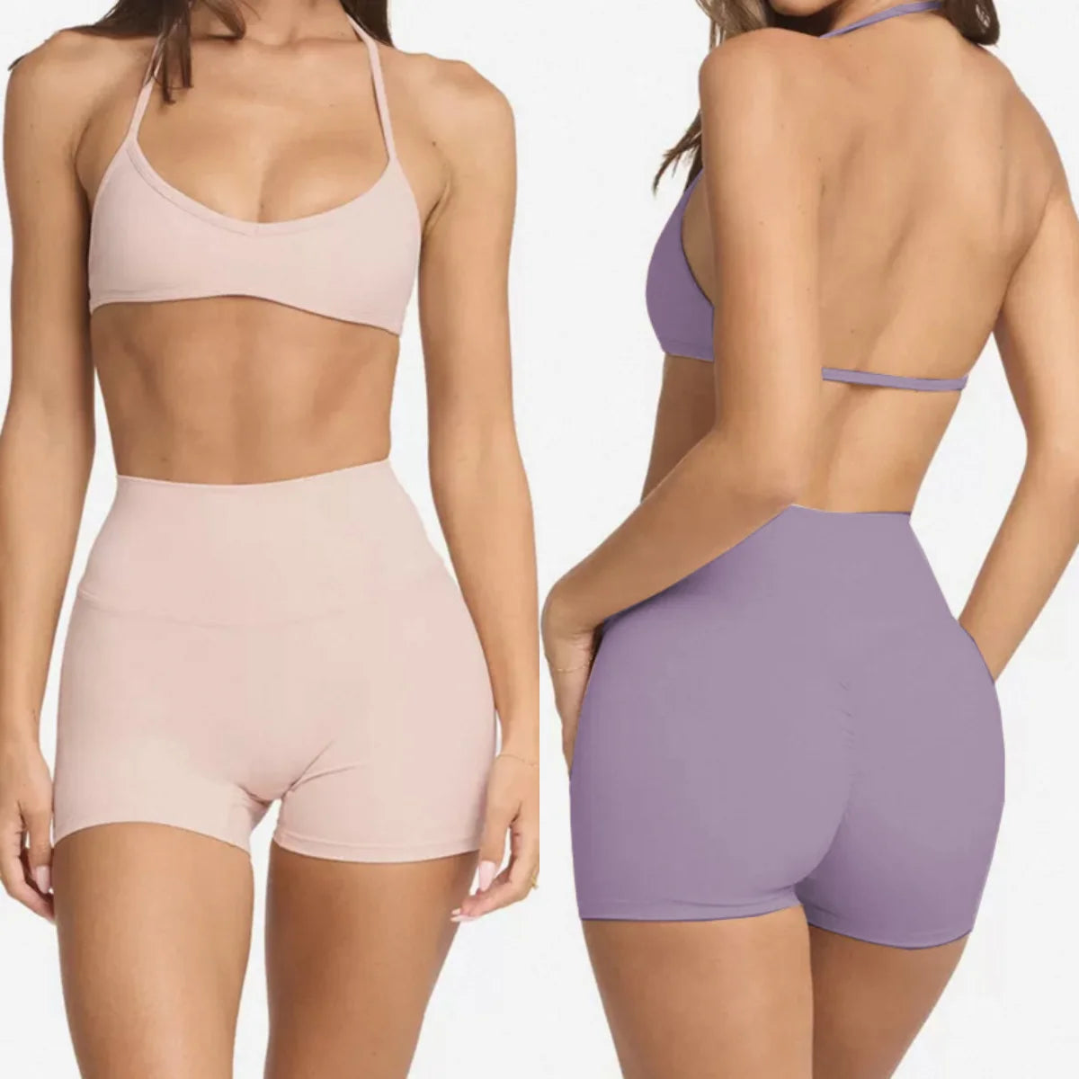 2PCS Yoga Suit Sports Set Gym Set Women Tracksuit Running Workout Clothes Halter Sports Bra Leggings Athletic Wear Yoga Clothing