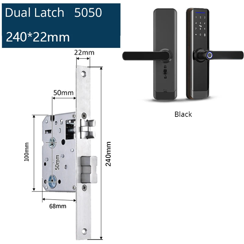 Zemismart Zigbee Fingerprint Door Lock Work with Tuya IC Card Key Password App Unlock with Doorbell Security Mechanical Lock