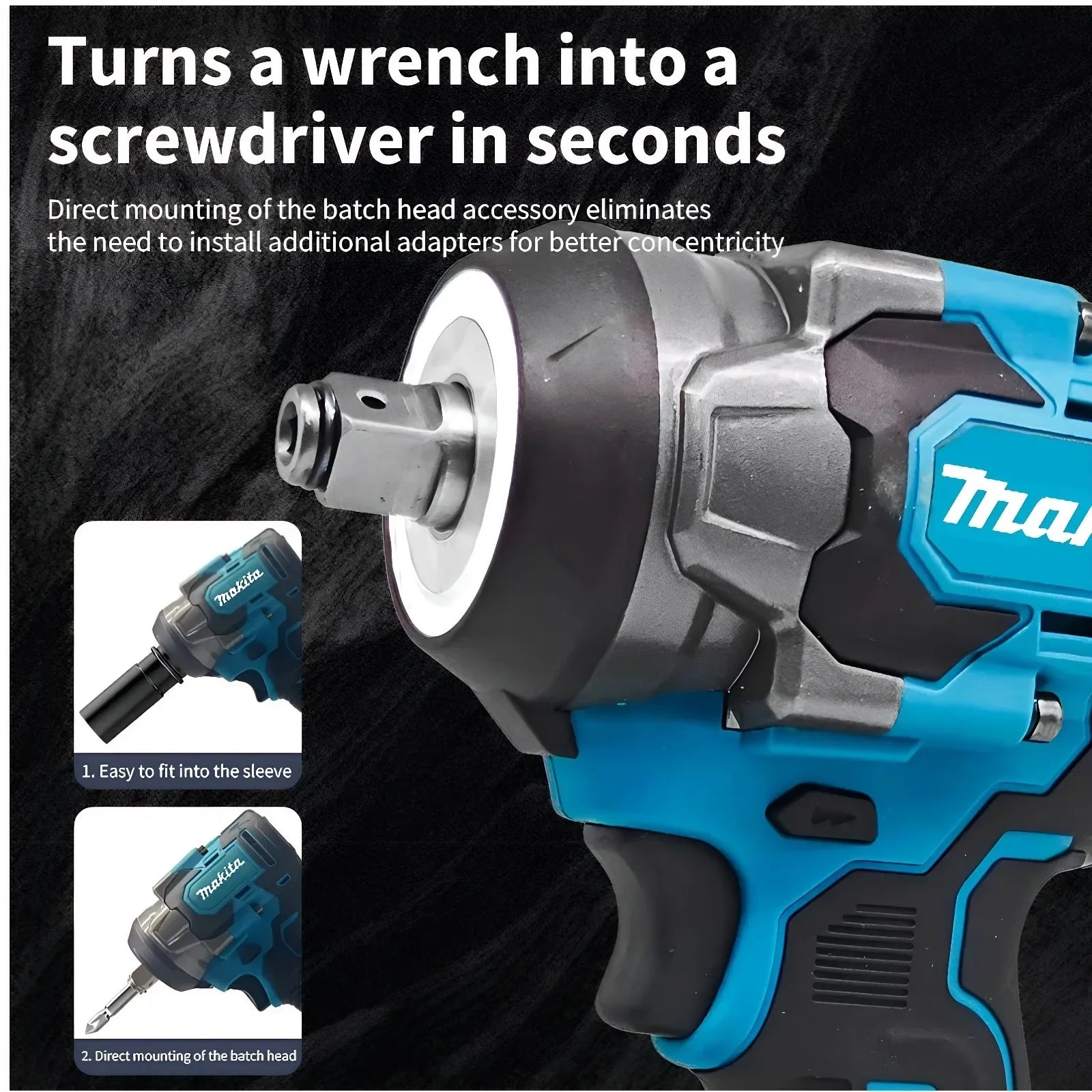 Makita 800Nm Impact Wrench Brushless Cordless 18V High Torque Electric Tool for Steel Construction & Large Equipment Repair