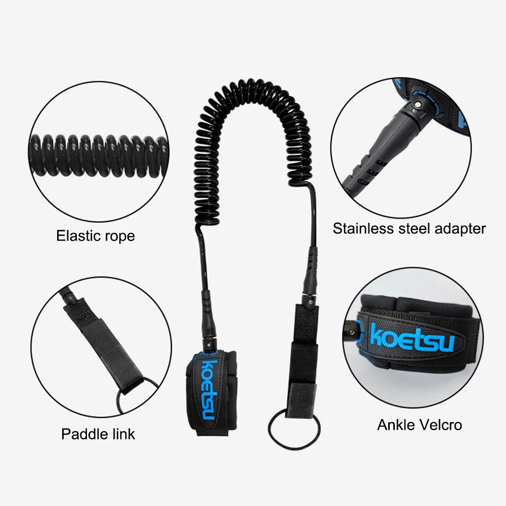 Sup Board Foot Leg Rope Practical Surfing Stand UP Paddle Board Ankle Leash Elastic Surfboard Safety Foot Rope Accessories