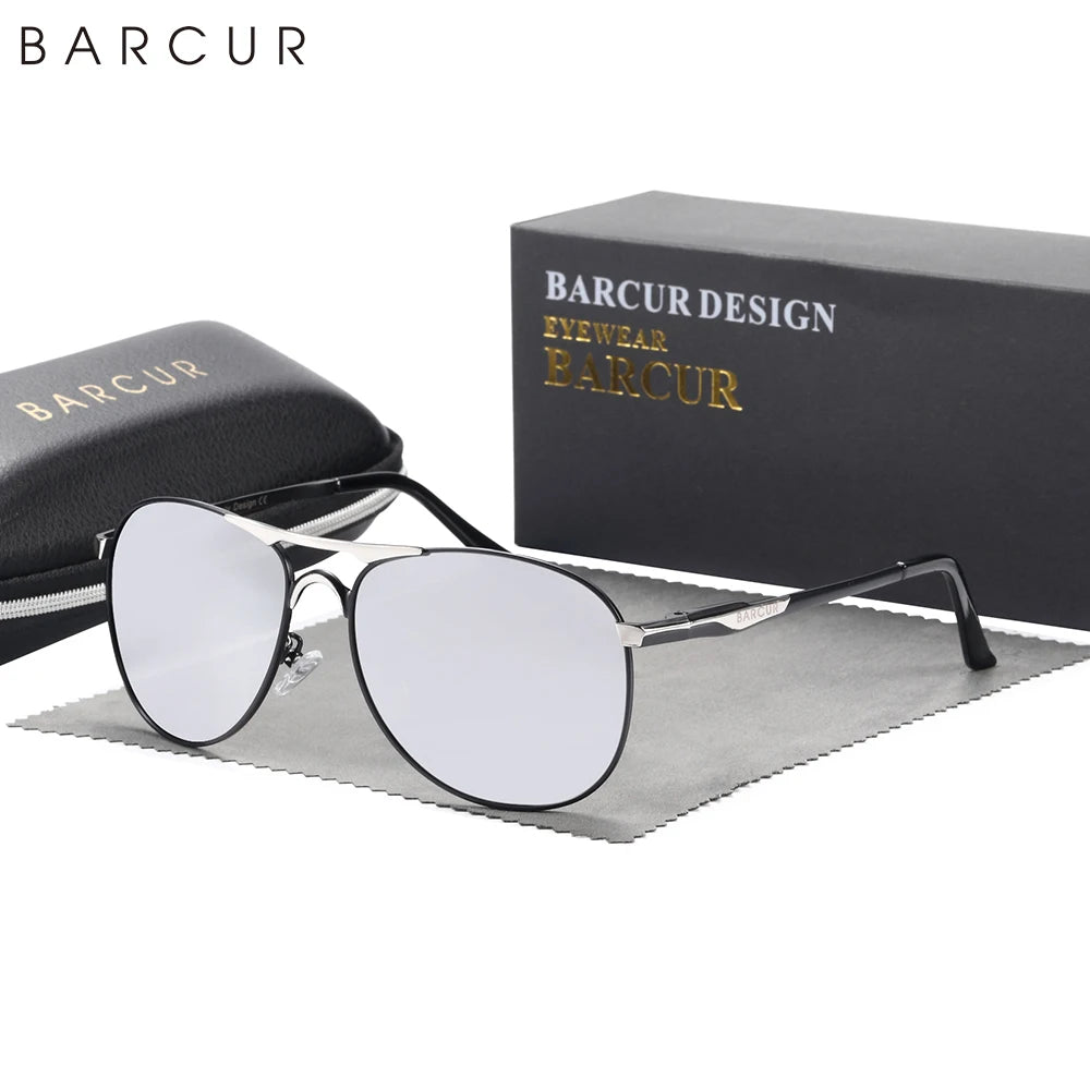 BARCUR Brand Design Sunglasses High Quality Men Polarized Sun Glasses Driving Mens Sun Glasses UV400