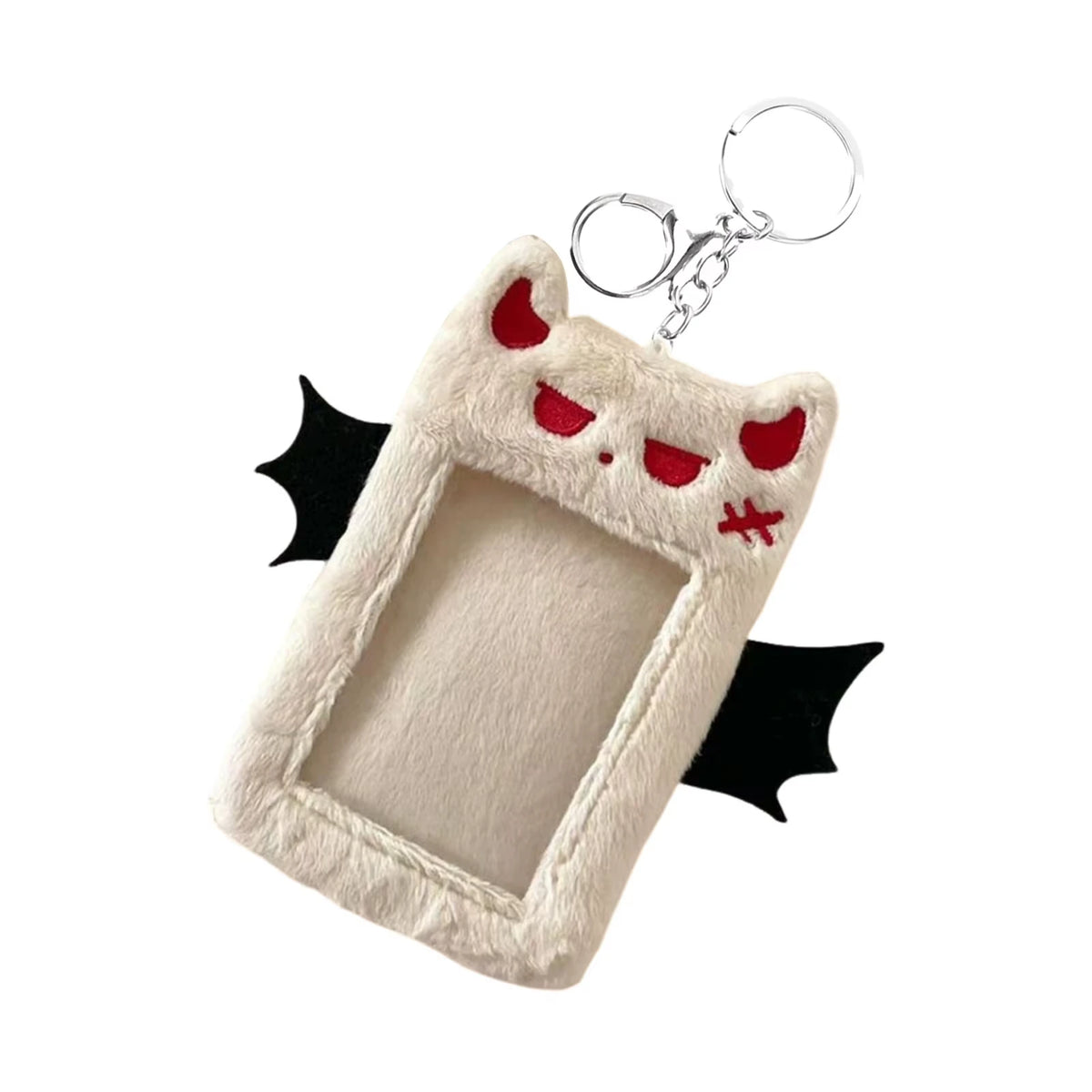 Cartoon Devil Plush Photocard Case Photo ID Credit Band Card Holder Card Case Students Idols Photos Protective Cover