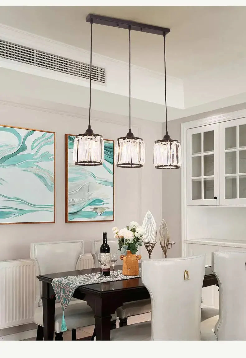 Indoor Lighting Modern Lustre Light Fixtures Crystal Hanging Lamp Led Chandeliers Living Room Bedroom Kitchen Dining Room Decor