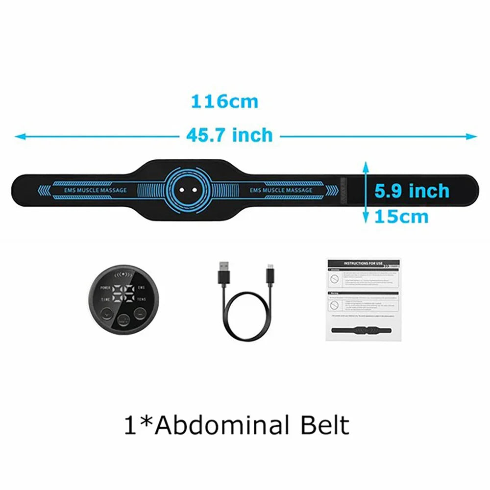 Intelligent EMS Belt Massage Set Full Body Muscle Stimulation Trainer Abdominal Fitness Device USB Charging Version
