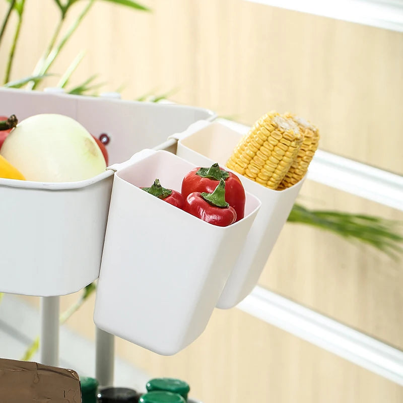 2Pcs Hanging Bucket Wall Organizers Rolling Cart Accessories Hanging Pen Holders Storage Containers Hanging Buckets For Office